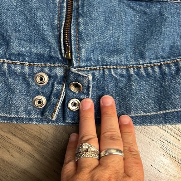 90’s LE’ ARSI MOTO BIKER AVIATOR JEAN VEST SMALL - Picture 5 of 14